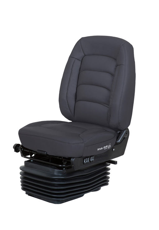 Wide Ride+Serta (Lo-Pro Air Suspension, Bellows, Mid-Back, Heating, Black Ultra-Leather)