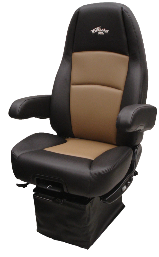 Sears Atlas II High Back Seat- Black & Tan Ultra Leather