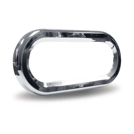 Oval Chrome Plastic Lock-On Bezel