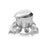Chrome ABS Plastic Rear Axle Cover Kit w/ Removable Center Cap & 33mm Threaded Nut Covers