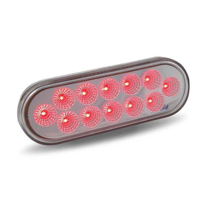 Dual Revolution Red Stop, Turn & Tail to White Back Up LED Oval Light