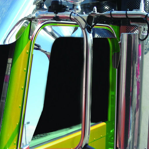 Peterbilt Window Shade- Convex Mirror Cutout on Passenger Side