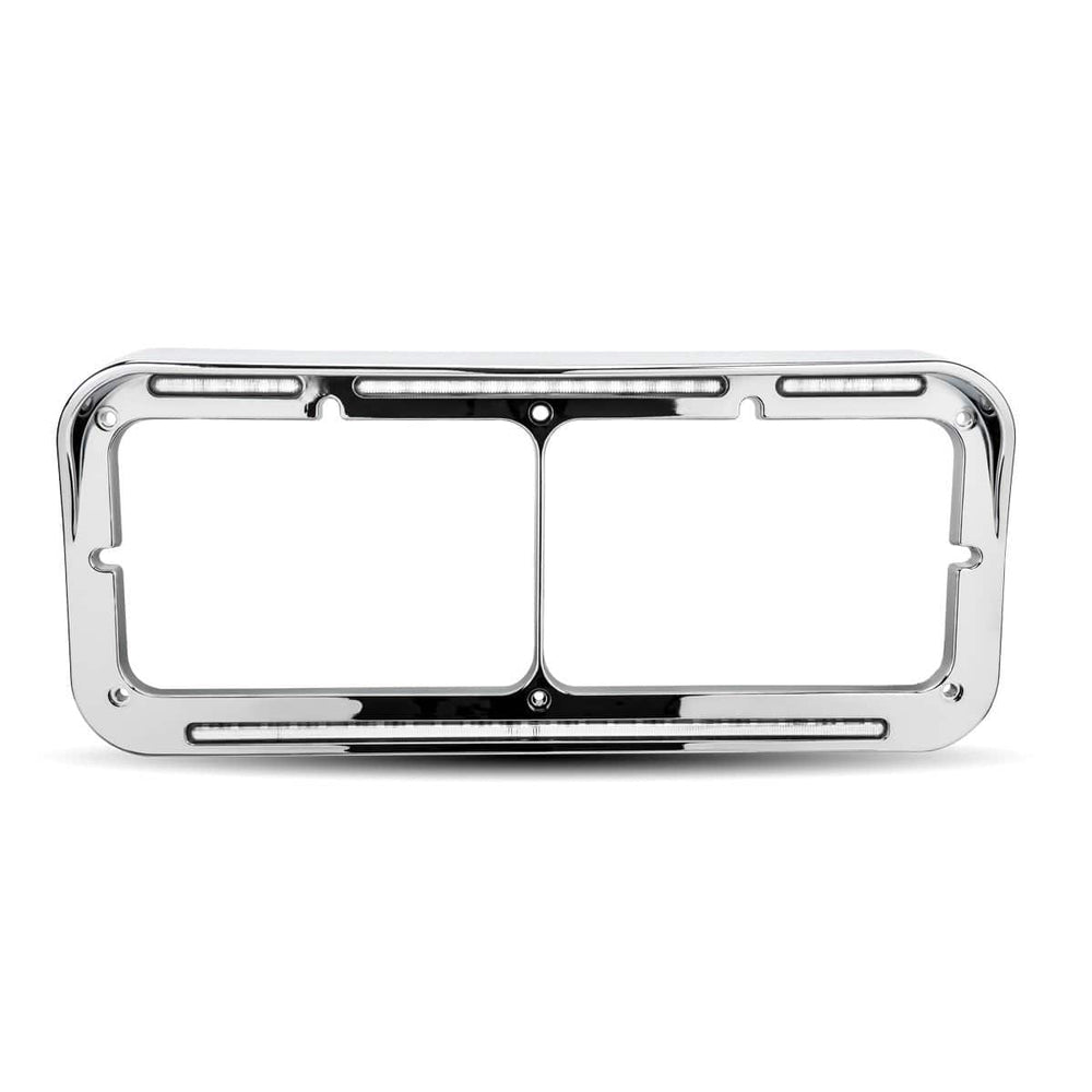 Universal Flatline White Marker LED Headlight Bezel