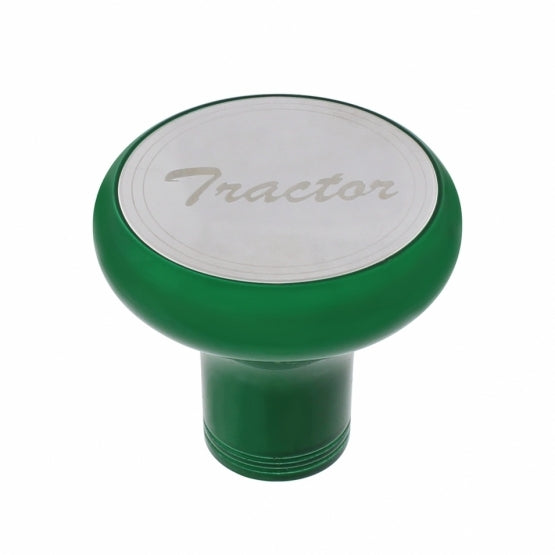 "Tractor" Deluxe Aluminum Screw-On Air Valve Knob w/ Stainless Plaque