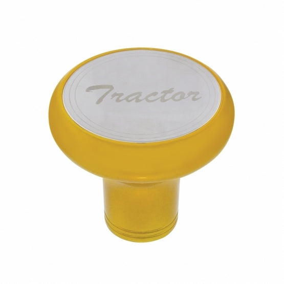 "Tractor" Deluxe Aluminum Screw-On Air Valve Knob w/ Stainless Plaque