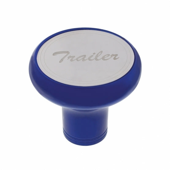 "Trailer" Deluxe Aluminum Screw-On Air Valve Knob w/ Stainless Plaque