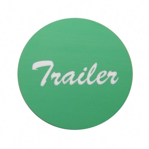 "Trailer" Aluminum Air Valve Knob Sticker Only - Green