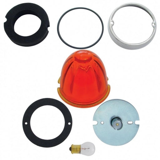 Grakon 1000 Cab Light Conversion Kit w/ Watermelon Glass Lens & 1156 Base - Dark Amber