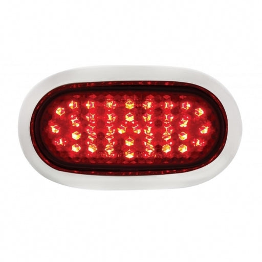 40 LED Vintage Oval Stop, Turn & Tail Light - Red LED/Red Lens