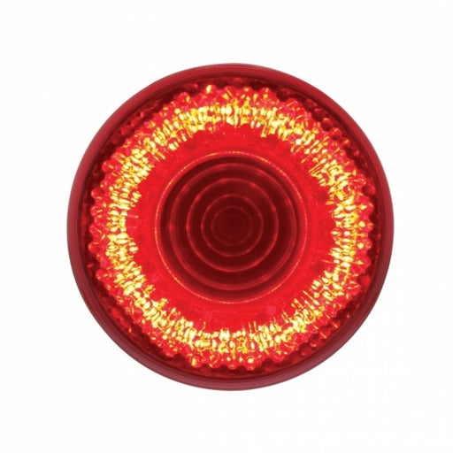 United Pacific 9 LED 2＂ Mirage Clearance/Marker Light - Red Led/Red Lens- On