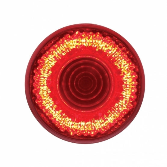 United Pacific 9 LED 2＂ Mirage Clearance/Marker Light - Red Led/Red Lens- On