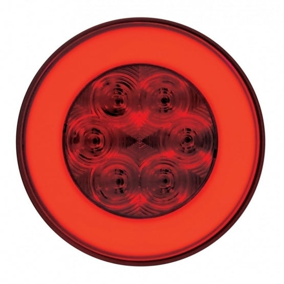 United Pacific  4" GLO Stop, Turn & Tail Light - Red LED/Red Lens