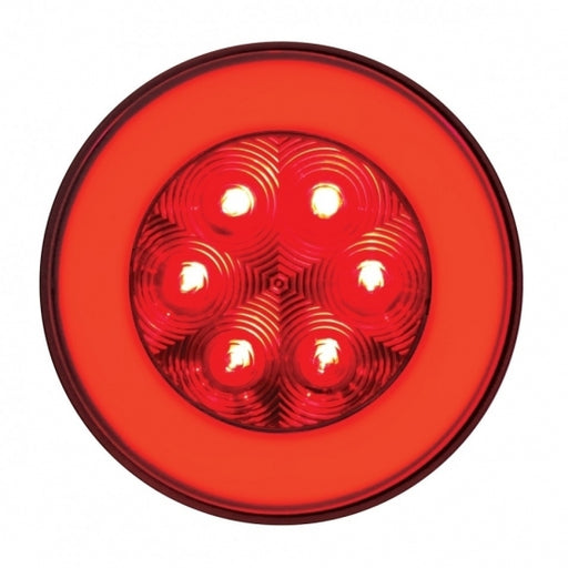 United Pacific  4" GLO Stop, Turn & Tail Light - Red LED/Red Lens