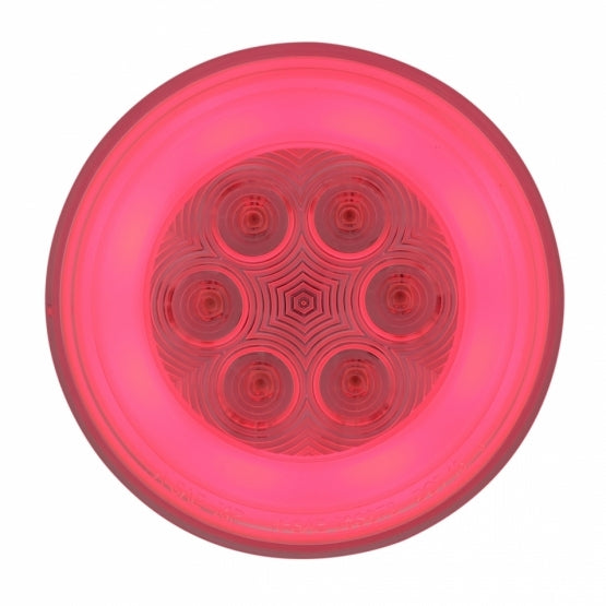 United Pacific 4" GLO Stop, Turn & Tail Light - Red LED/Clear Lens