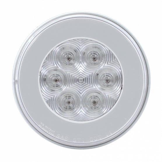 United Pacific 4" GLO Stop, Turn & Tail Light - Red LED/Clear Lens