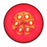 United Pacific 4" GLO Stop, Turn & Tail Light - Red LED/Clear Lens