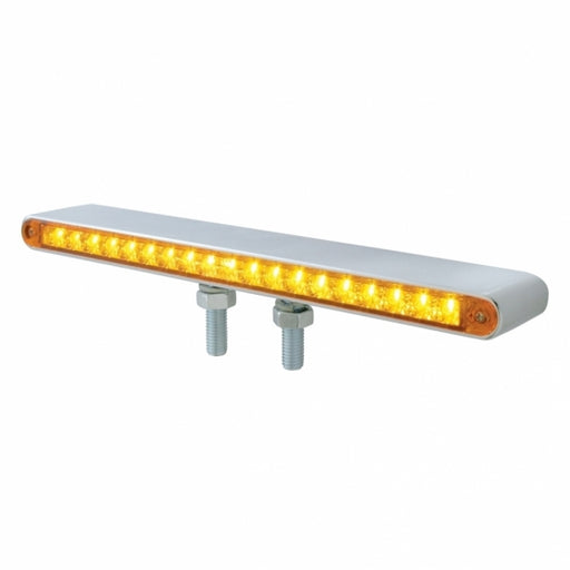 United Pacific 19 LED 12" Reflector Double Face Light Bar - Amber & Red LED/Amber & Red Lens