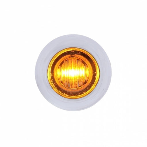 Bells-And-Whistles-Chrome-Shop-Trucks-Aftermarket-Accessories-Lighting-United Pacific-Mini Clearance Light Amber with Bezel-Peterbilt-Kenworth-Freightliner-Mack-Volvo-Lonestar