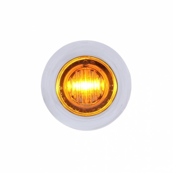 Bells-And-Whistles-Chrome-Shop-Trucks-Aftermarket-Accessories-Lighting-United Pacific-Mini Clearance Light Amber with Bezel-Peterbilt-Kenworth-Freightliner-Mack-Volvo-Lonestar