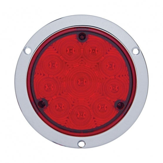 United Pacific 10" LED 4" Deep Dish Stop, Turn, & Tail Light- Red LED/Red Lens- Off 