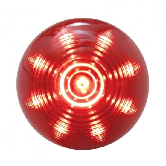 Bells-And-Whistles-Chrome-Shop-Trucks-Aftermarket-Accessories-Lighting-United Pacific-Beehive Clearance Marker Light Red LED Red Lens-Peterbilt-Kenworth-Freightliner-Mack-Volvo-Lonestar