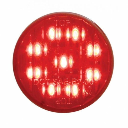 Bells-And-Whistles-Chrome-Shop-Trucks-Aftermarket-Accessories-United Pacific-2 Inch Marker Light Red LED Red Lens-Peterbilt-Kenworth-Freightliner-Mack-Volvo-Lonestar