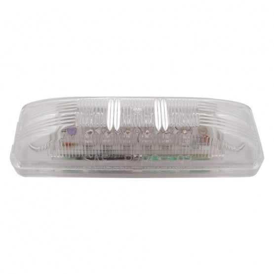 United Pacific 12 LED Rectangular Clearance/Marker Light - Red LED/Clear Lens- Side View Off