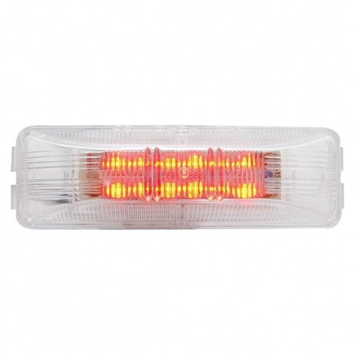 United Pacific 12 LED Rectangular Clearance/Marker Light - Red LED/Clear Lens- On