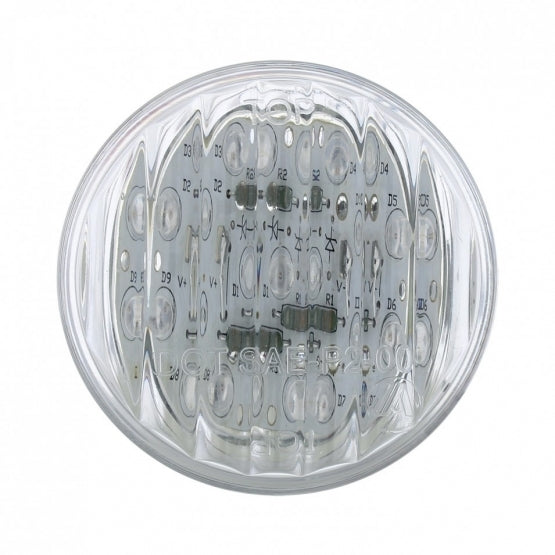 Bells-And-Whistles-Chrome-Shop-Trucks-Aftermarket-Accessories-Lighting-United Pacific-Red LED Clear Lens 2 Inch Marker Light-Peterbilt-Kenworth-Freightliner-Mack-Volvo-Lonestar