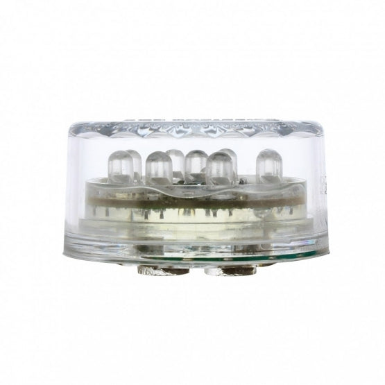 Bells-And-Whistles-Chrome-Shop-Trucks-Aftermarket-Accessories-Lighting-United Pacific-Red LED Clear Lens 2 Inch Marker Light-Peterbilt-Kenworth-Freightliner-Mack-Volvo-Lonestar