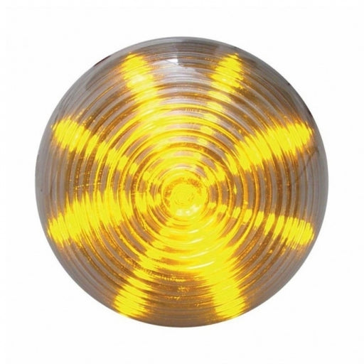 United Pacific 13 LED 2 1/2" Beehive Clearance/Marker Light - Amber LED/Clear Lens - On