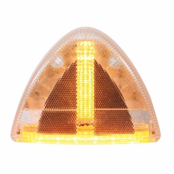 United Pacific 30 LED Peterbilt Low Profile Turn Signal Light - Amber LED/Clear Lens- On