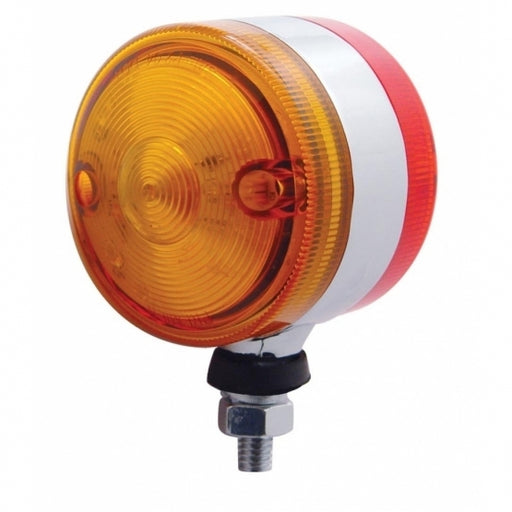 United Pacific 15 LED 3" Double Face Light - Amber & Red LED/Amber & Red Lens