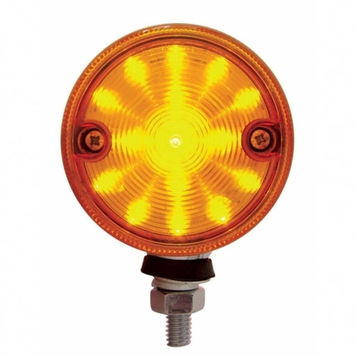 United Pacific 15 LED 3" Double Face Light - Amber & Red LED/Amber & Red Lens
