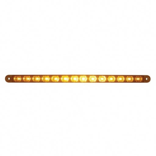 United Pacific 14 LED 12＂ Turn Signal Light Bar - Amber LED/Amber Lens - On