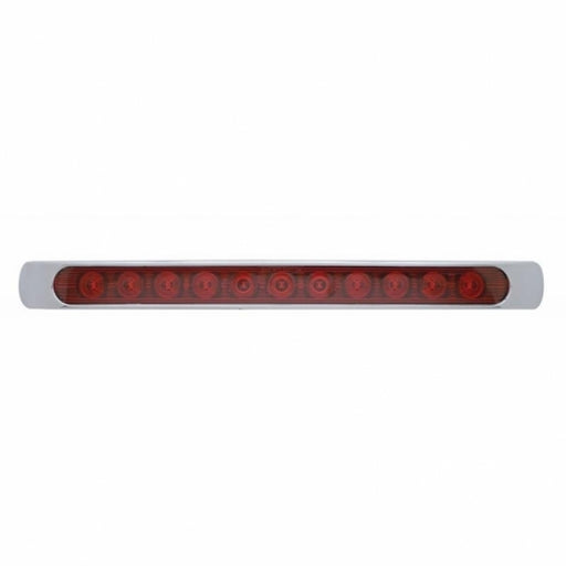 United Pacific 11 LED 17" Stop, Turn & Tail Light Bar w/ Bezel - Red LED/Red Lens- Off
