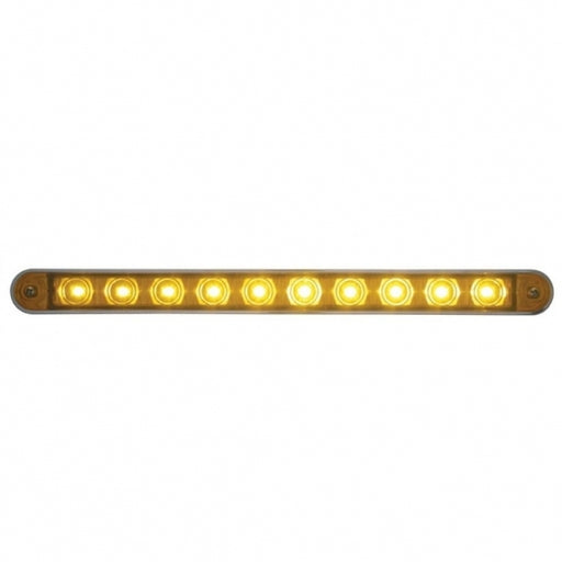 9" Turn Signal Light Bar w/ Bezel - Amber LED/Amber Lens