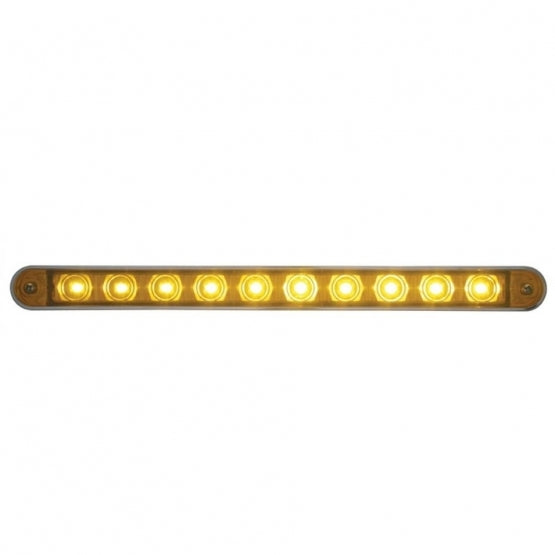 9" Turn Signal Light Bar w/ Bezel - Amber LED/Amber Lens