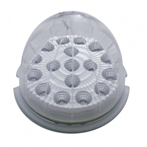 United Pacific 17 LED Watermelon Clear Reflector Cab Light - Amber LED/Clear Lens