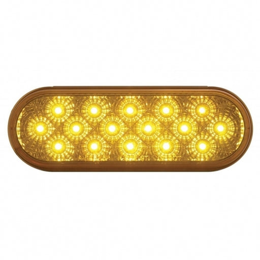 16 LED Oval Reflector Turn Signal Light - Amber LED/Amber Lens
