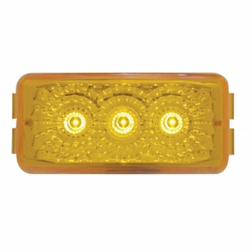 United Pacific 3 LED Reflector Clearance/Marker Light - Amber LED/Amber Lens