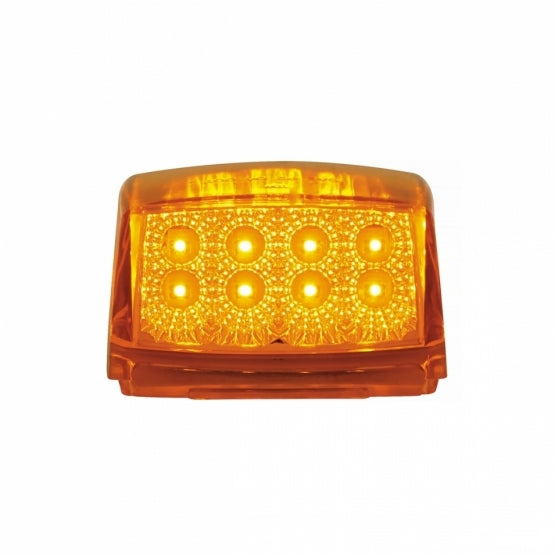 United Pacific Amber Reflector Square Cab Light- Light On Front View