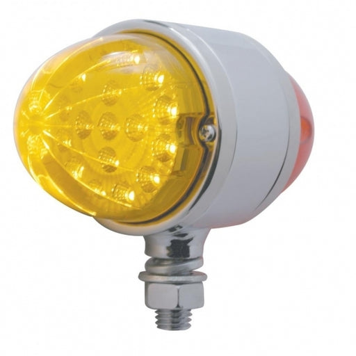 United Pacific 17 LED Dual Function Reflector Double Face Light - Amber & Red LED/Amber & Red Lens