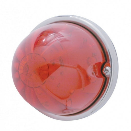 United Pacific17 LED Watermelon Flush Mount Kit w/ Low Profile Bezel - Red LED/Red Lens