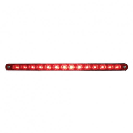 United Pacific , Turn & Tail Light Bar w/ Bezel - Red LED/Red Lens