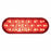 19 LED Oval Reflector Stop, Turn & Tail Light - Red LED/Red Lens
