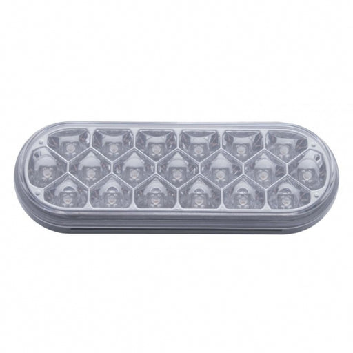 19 LED Oval Reflector Stop, Turn & Tail Light - Red LED/Clear Lens