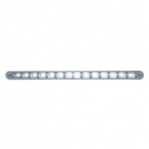 United Pacific14 LED 12" Auxiliary Strip Light w/ Bezel - White LED/Clear Lens