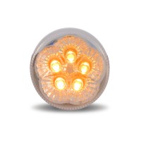 Trux Accessories 2" Clear Amber Super Diode LED Marker Light - On