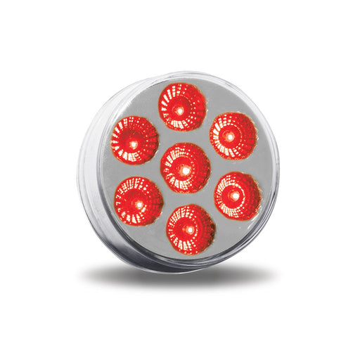 Trux Accessories 2" Round Clear Red LED Marker Light- On